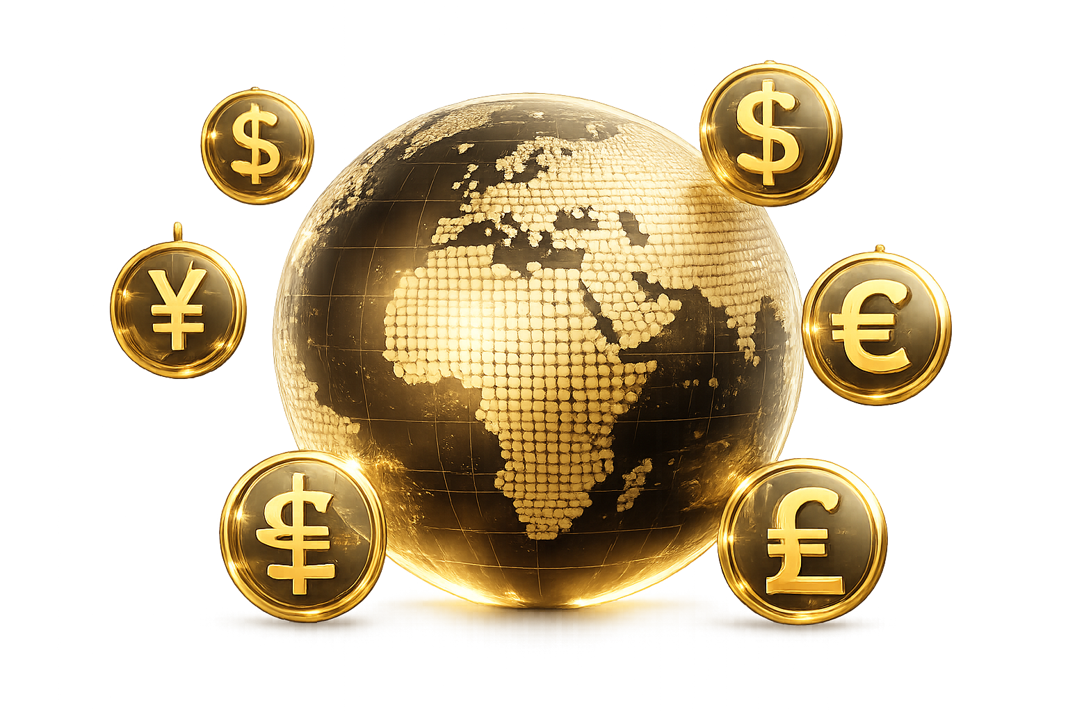 Currencies market illustration