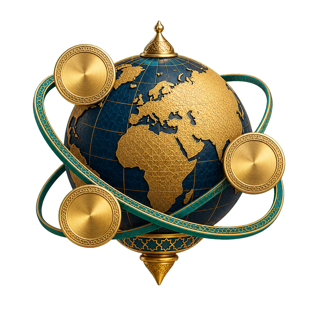 Arabian currency market illustration