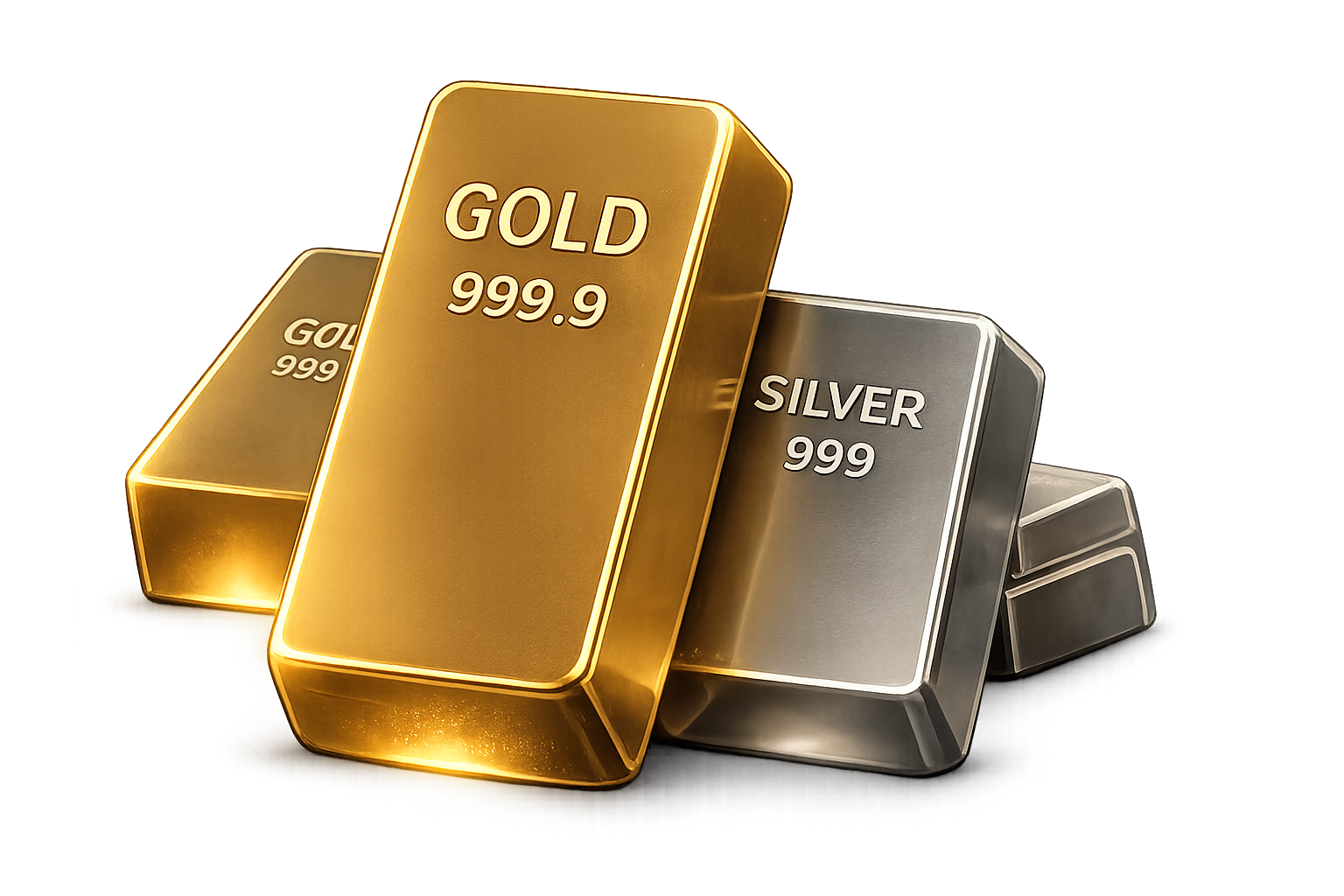 Gold & silver market illustration